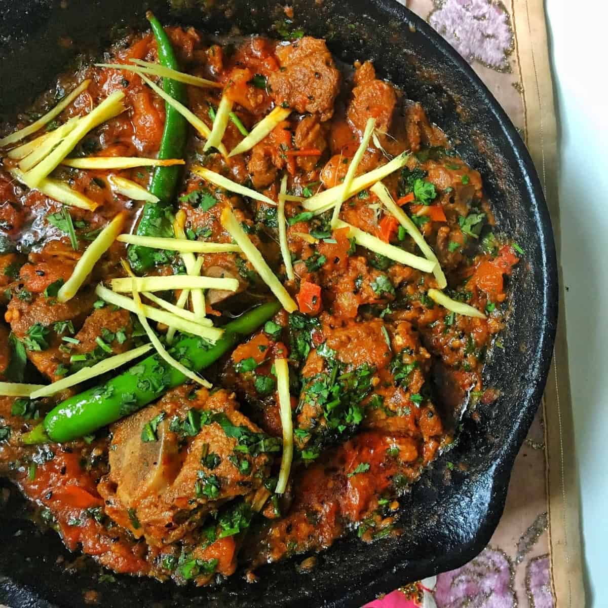 Kadai mutton curry
